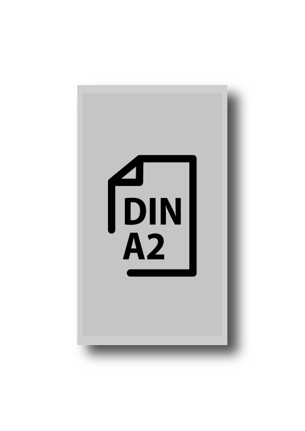 Plakat DIN A2 lang (297 x 840 mm) einseitig 4/0-farbig bedruckt (Topseller)